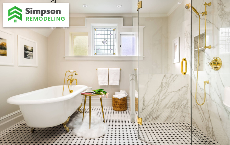 Elegant vintage-style bathroom vanity featuring deep colors and eco-friendly materials